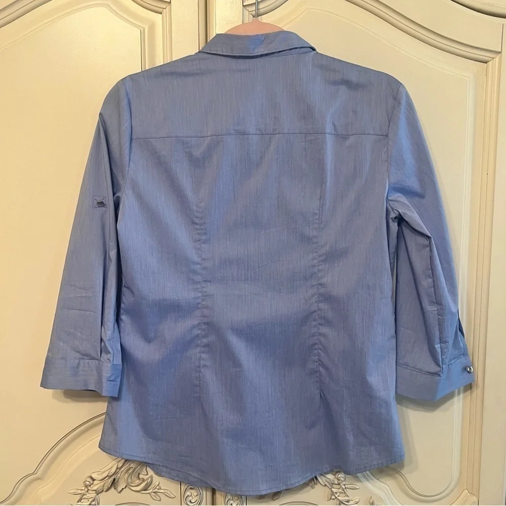 Nwt New York and Company Women’s Half Button Down Business Casual Blouse, XS - Picture 7 of 8